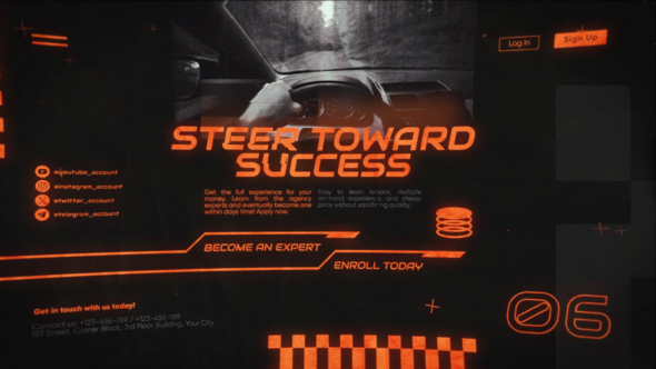 Driving School Promo Video Displays template preview