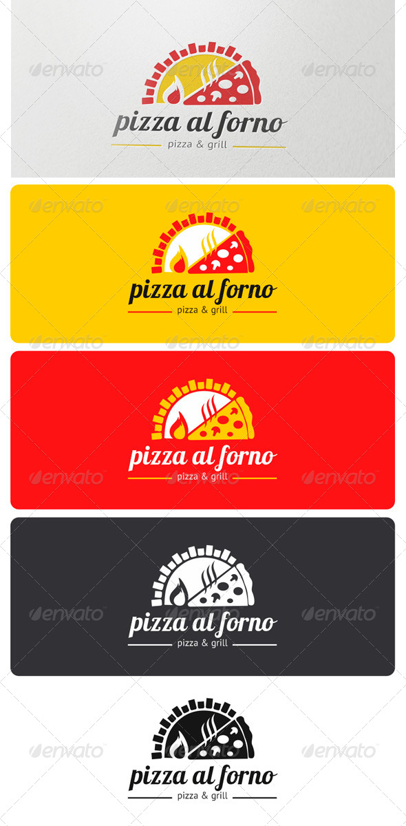 Pizza al Forno Logo - Food Logo Templates