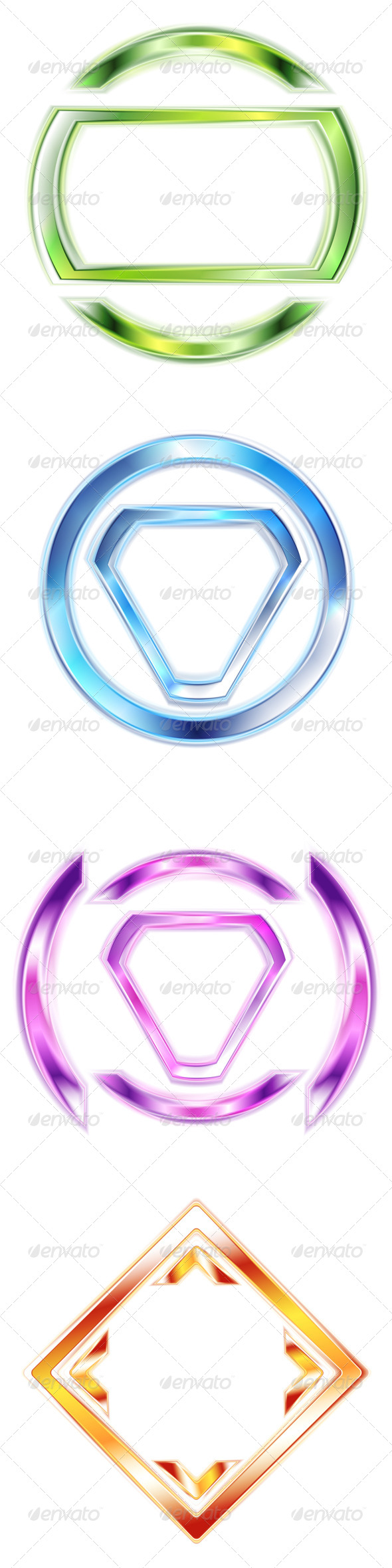 Vector Colorful Shapes - Backgrounds Decorative