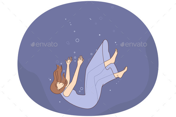 [DOWNLOAD]Frustrated Woman Falling Down Underwater