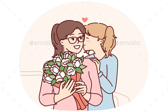 [DOWNLOAD]Loving Teenage Girl Gives Flowers to Mom 