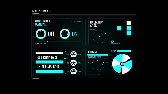 HUD Screen Autocontrol Infographics template preview
