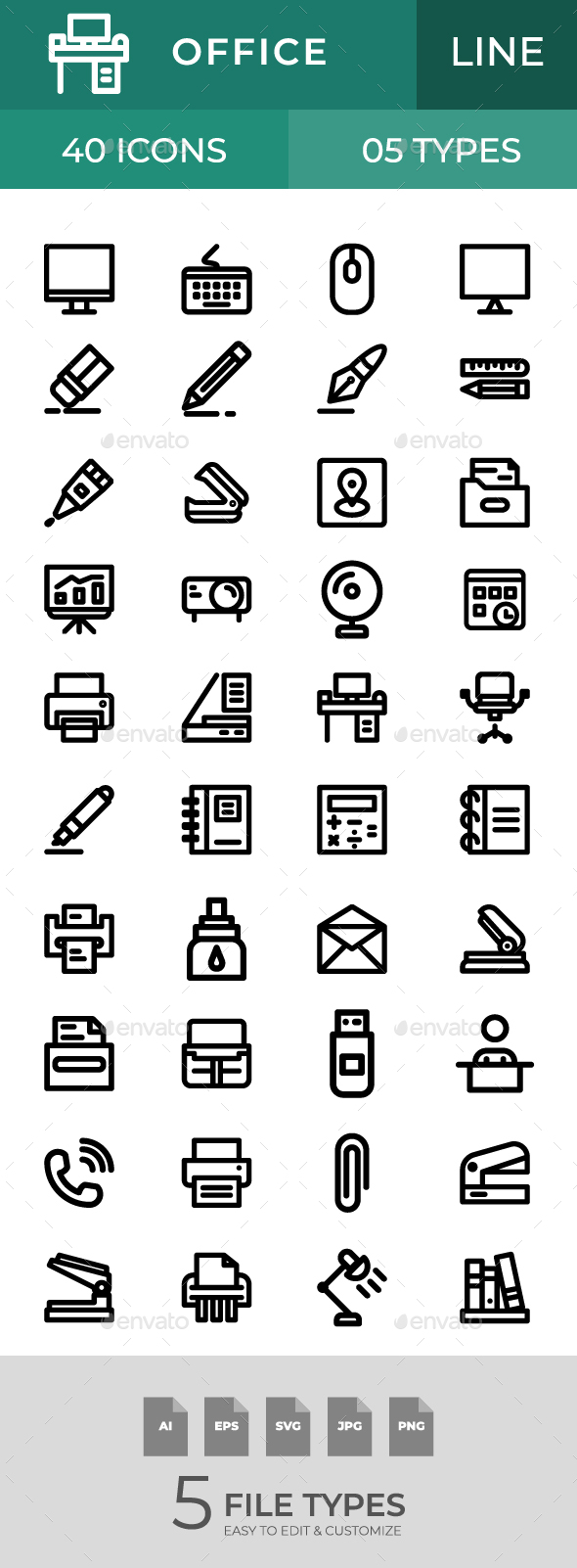 Office and Workplace Outline Color Icon