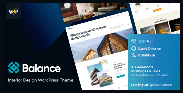 Free download Balance - Interior Design WordPress Theme