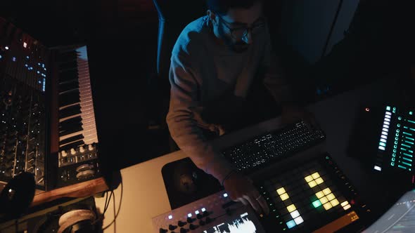 Dj Producer is Mixing a New Music Track alt