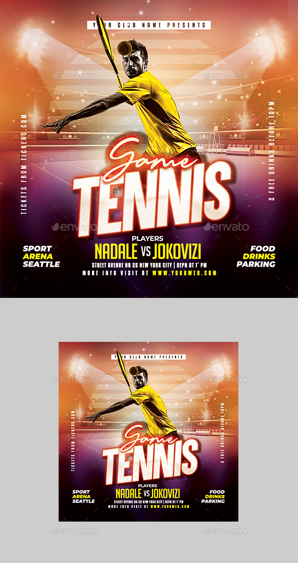 Tennis Game Flyer
