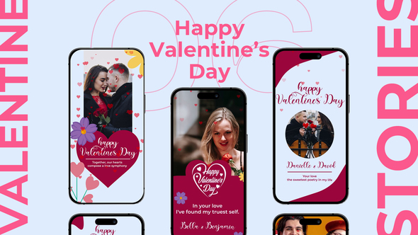 06 Valentine's Day Instagram Stories Openers template preview