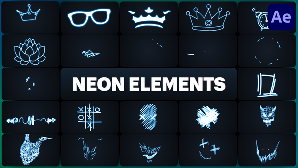 Neon Elements for After Effects Elements template preview