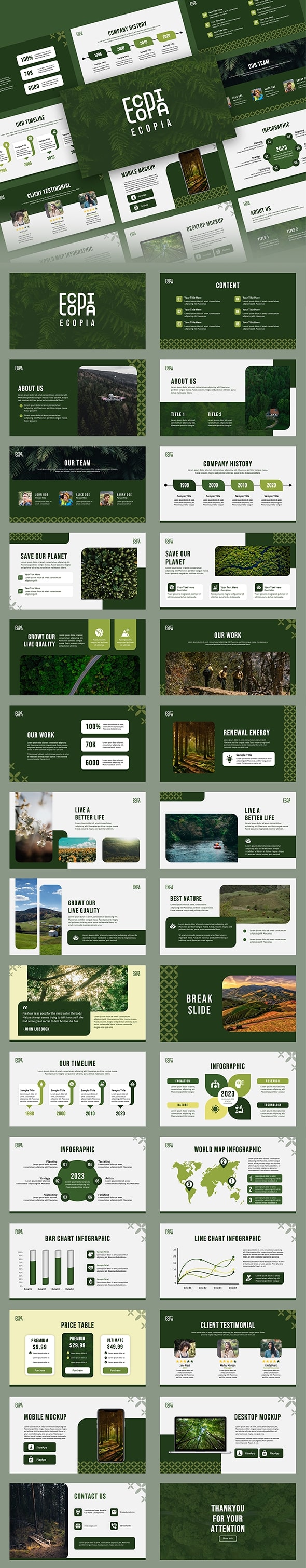 Ecopia - Nature powerpoint template