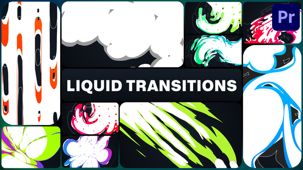 Colorful Liquid Transitions for Premiere Pro Premiere Pro template preview