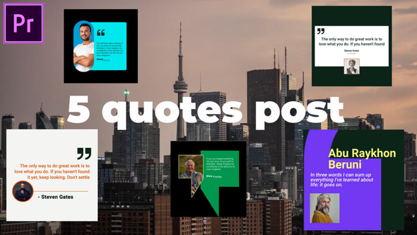Quotes Post Pack MOGRT for Premier Pro Premiere Pro template preview