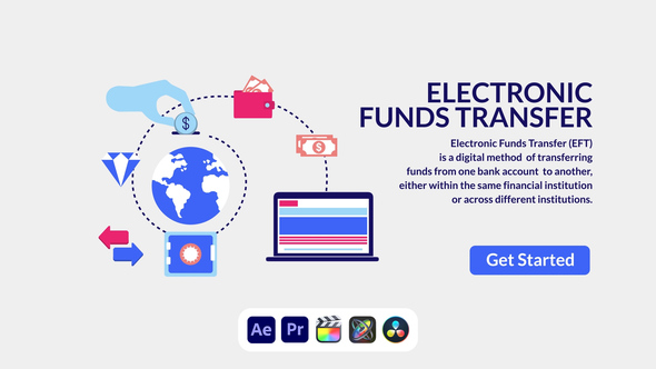 Electronics Funds Transfer Design Concept, After Effects Project Files