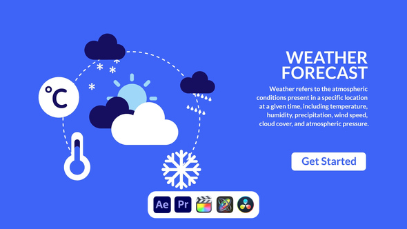 Weather Forecast Design Concept Product Promo template preview