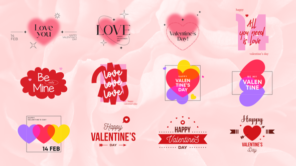Valentine's Day Titles Titles template preview