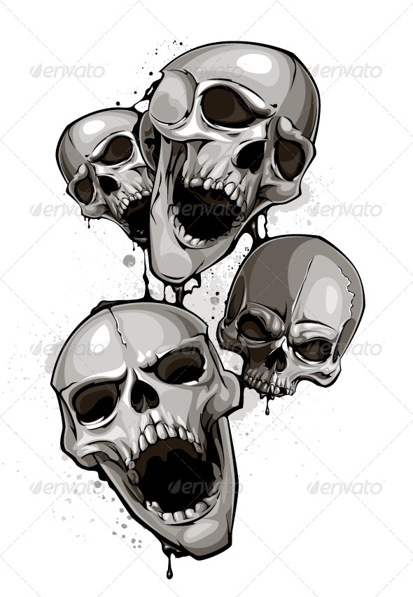 Decrepit Skulls - Vectors