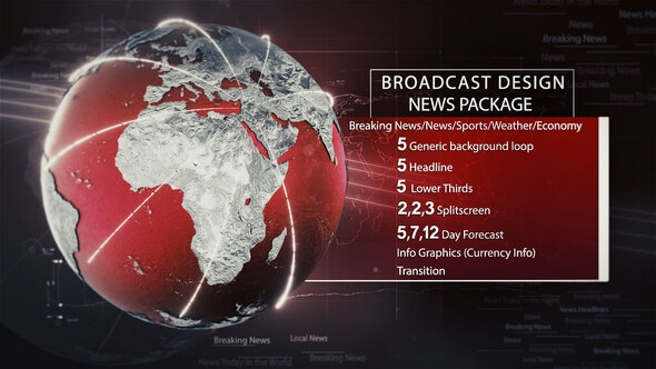 World News Broadcast broadcast-packages template preview