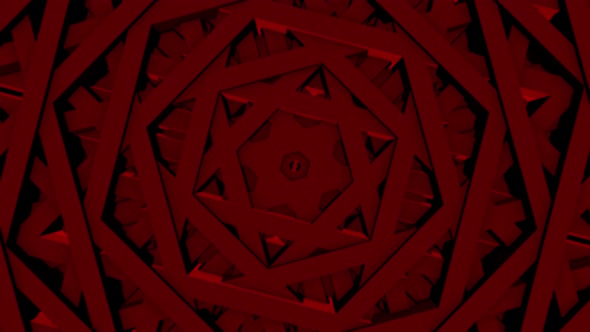 3D Abstract Rotation Red Background