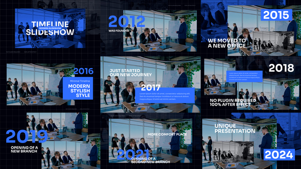 Timeline Slideshow Video Displays template preview