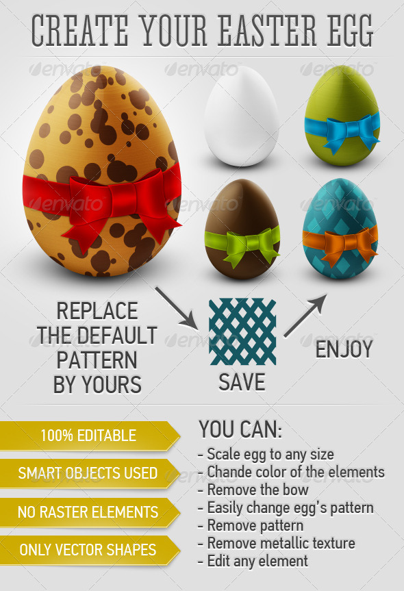 Create Your Easter Egg - Objects Illustrations