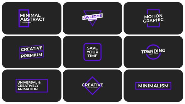 Minimal Titles 6.0 | After Effects Titles template preview