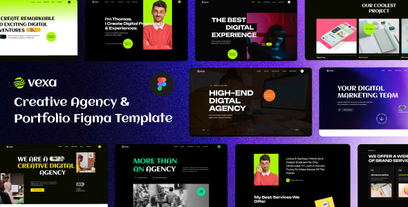 VEXA - Creative Agency & Portfolio Figma Template