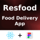 ResFood ANDROID IOS FIGMA UI Kit ReactNative Food Delivery App Free Figma File