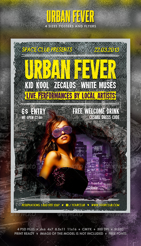 Urban Fever Posters and Flyers - Events Flyers