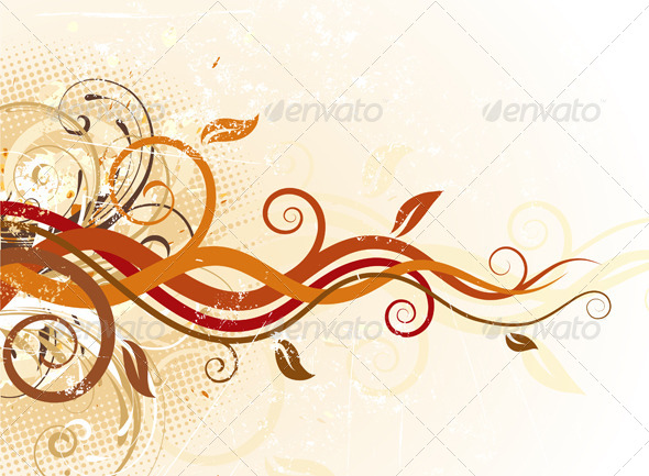 Floral Background - Flourishes / Swirls Decorative