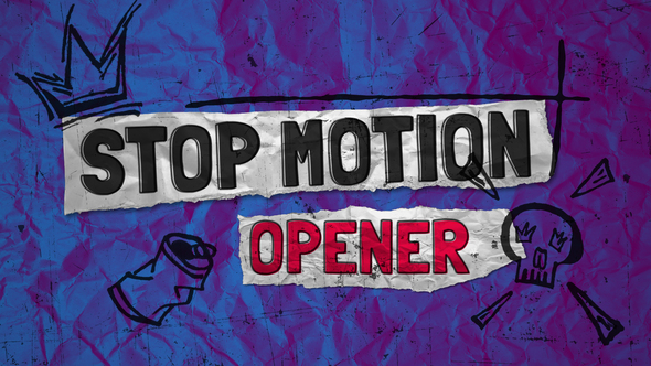 Stop Motion Opener Premiere Pro template preview