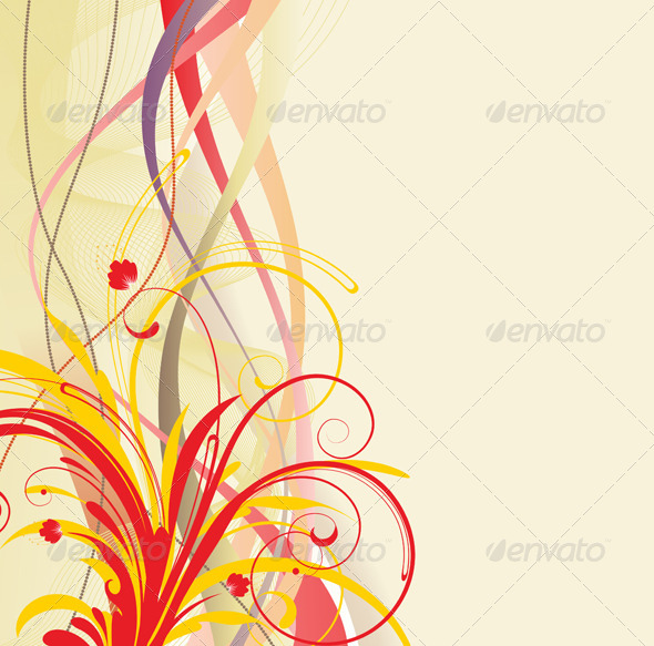Floral Background - Flourishes / Swirls Decorative