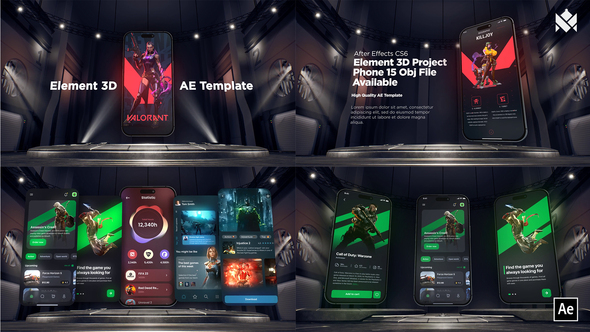 E3D Phone App Promo by Royal Motion Product Promo template preview