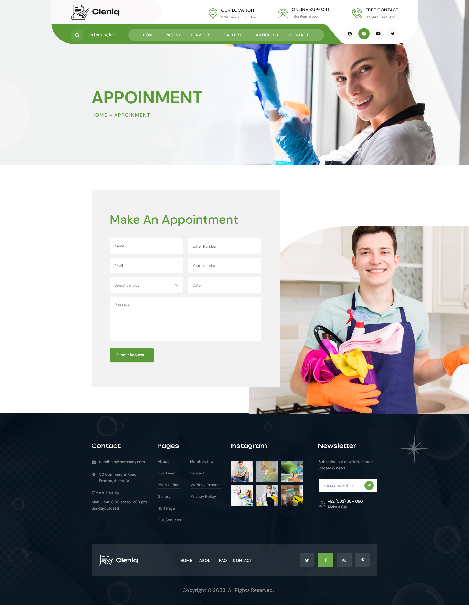 Cleniq- Cleaning XD Template by WebBmasda | ThemeForest