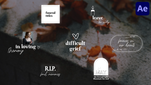 Funeral Titles for After Effects Titles template preview