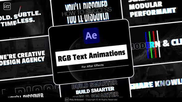 RGB Text Animations For After Effects