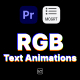 RGB Text Animations For Premiere Pro - VideoHive Item for Sale