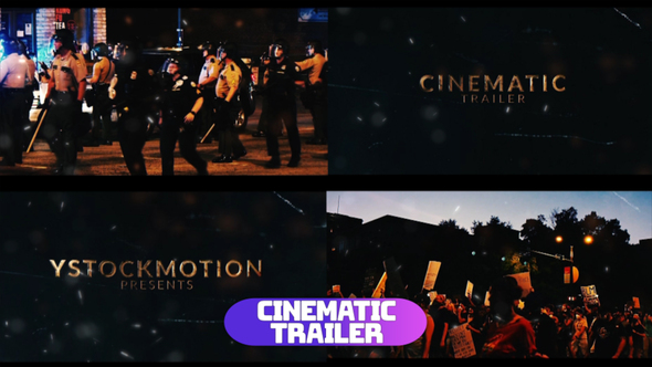 Cinematic Trailer Video Displays template preview