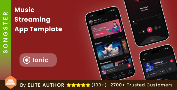 Online Music Streaming App | Music Player App | Music App | Ionic | Songster