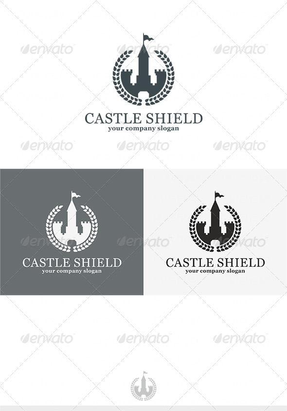 Castle Shield Logo - Crests Logo Templates