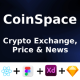Crypto Currency App FIGMA XD SKETCh UI Kit ReactNative CLI CoinSpace