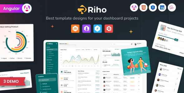 Riho – Angular 17 Admin Dashboard Template