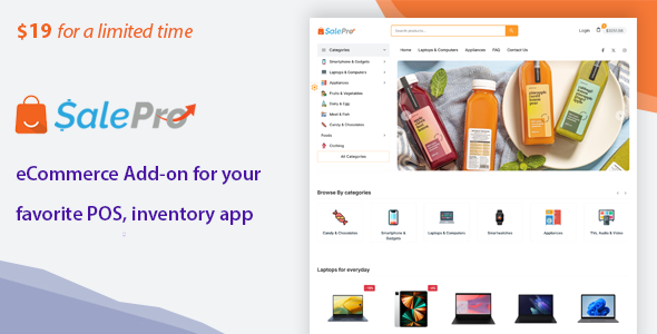 [DOWNLOAD]eCommerce add-on for SalePro POS, inventory management app
