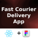 Fast Courier Online Service App ANDROID IOS FIGMA UI Kit ReactNative CLI
