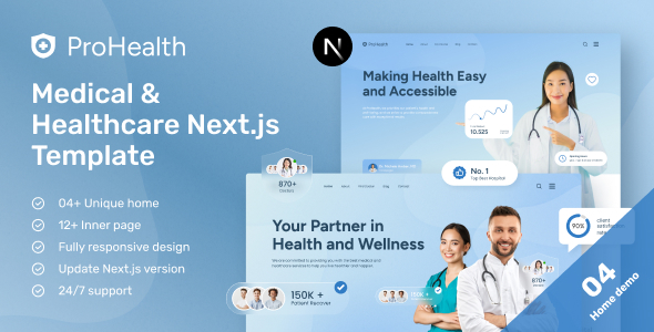 ProHealth - Medical and Healthcare NextJS Template