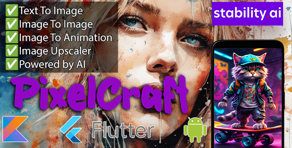 PixelCraft - AI Image Generator App - Generate Images and Animations Using AI