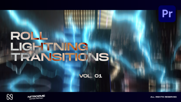 Lightning Roll Transitions Vol. 01 for Premiere Pro