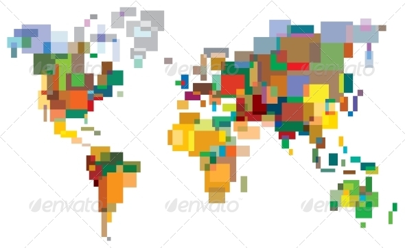 Many-Colored World - Travel Conceptual