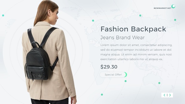 Minimal Market Video Displays template preview