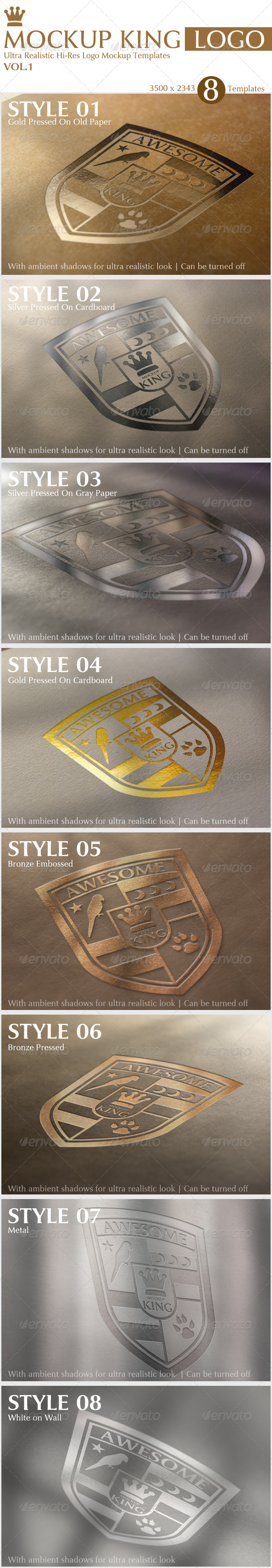 Mockup King Ultra Realistic Logo Mockup Templates - Logo Product Mock-Ups