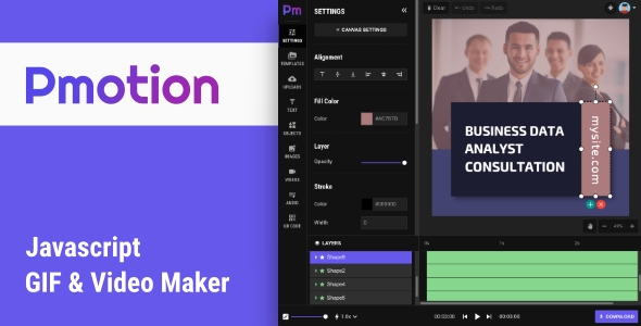 [DOWNLOAD]Pmotion - Javascript Animated GIF and Video Maker