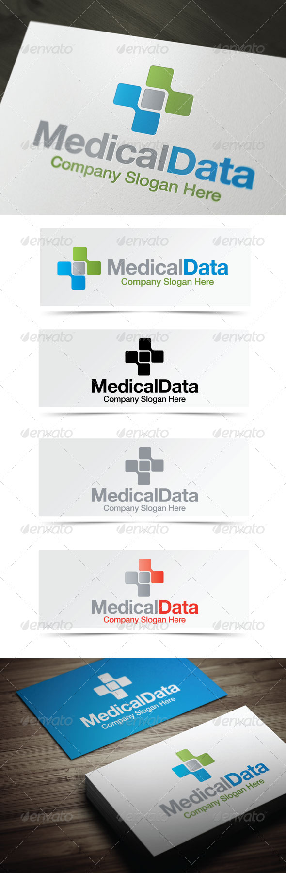 Medical Data - Symbols Logo Templates